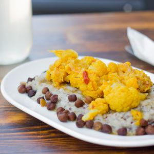 curry risotto at The Squeeze Juice - Mercedes Club in New York City