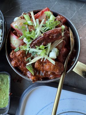 Vegan Mushrooms Do Pyaaza (double onions)  at Badshah Bar & Indian Cuisine in Brampton