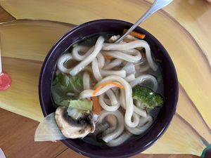 Vegan udon with tofu  at Suzy's Kitchen in Bremerton