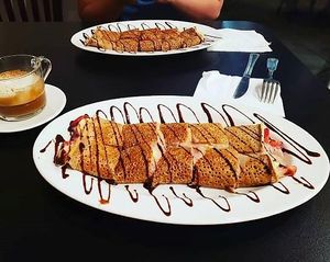 Sweet works crepe - vegan  at V&V Delicious Crepes in Capitola