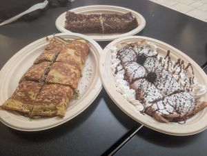 Santa Cruz Vegan Chef Challenge menu items at V&V Delicious Crepes in Capitola