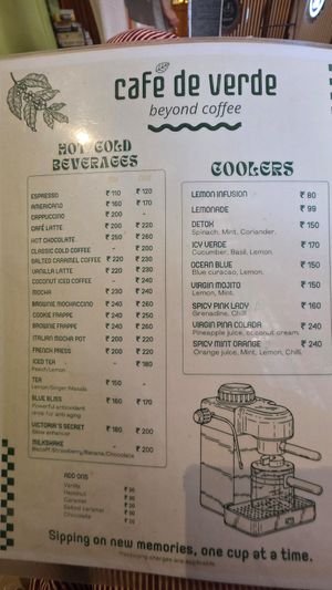  at Cafe De Verde in Bengaluru