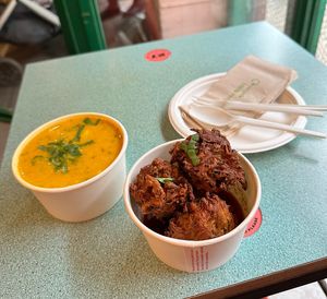 Good Indian Street Food informal atmosphere   at Bundobust in Leeds