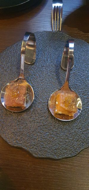 Starter with lentos at Raffiné in Oslo