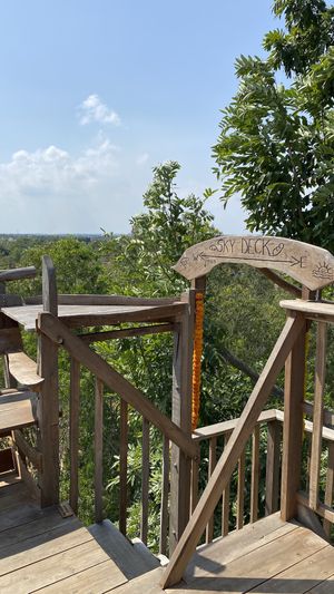 Sky deck viewpoint   at The Tree Top Kafe in Auroville