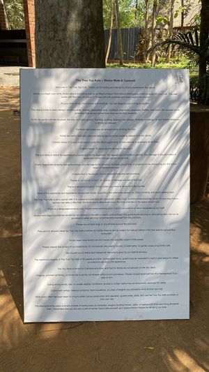 Visitor Note and consent  at The Tree Top Kafe in Auroville
