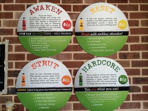 Cleanse options  at Juice Core in Scottsdale