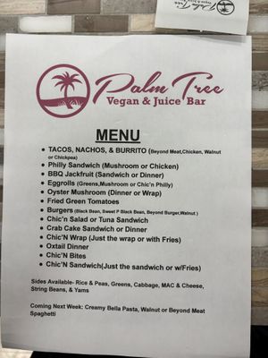  at Palm Tree Vegan and Juice Bar in Hampton