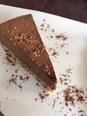 Raw chocolate cake  at Nine Heaven Vegan Warung in Ubud