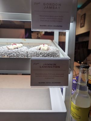 Vegan Jammin' Lamington at Rodeo Doughnuts  in Manchester