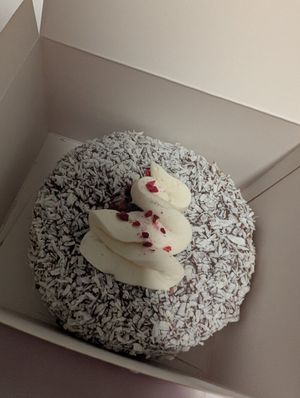Vegan Lamington at Rodeo Doughnuts  in Manchester