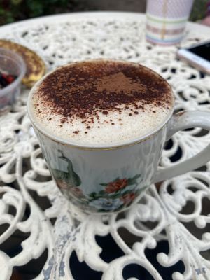 Soy milk cappuccino   at Neville Coffee Cart in Narara