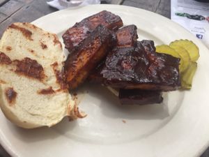 Vegan BBQ Sammy at Ella's Americana Folk Art Cafe in Tampa