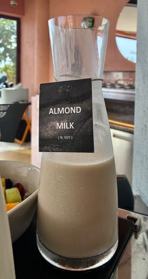 Almond milk at La Coco Social in Dubai