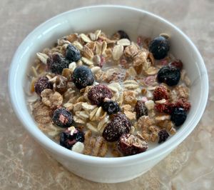 Berry cherry muesli  at La Coco Social in Dubai