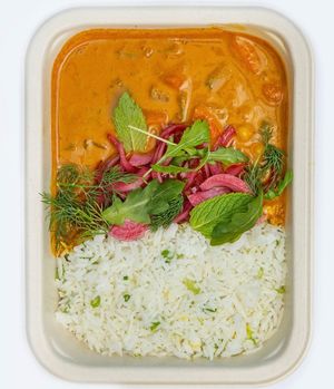 Indian Chickpea & Carrot Curry. Vegan and gluten-free heat and eat meal.  at Hummingbird Nutritious Eats in Andover