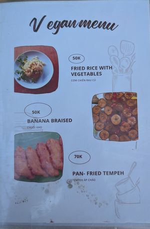 Menu Vegan 1 at NGỌC DIỆP 2 COFFEE AND BAKERY in Phu Quoc