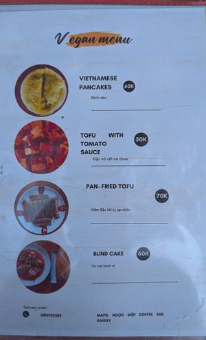 Menu Vegan 4 at NGỌC DIỆP 2 COFFEE AND BAKERY in Phu Quoc
