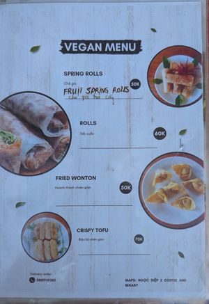Menu Vegan 5 at NGỌC DIỆP 2 COFFEE AND BAKERY in Phu Quoc