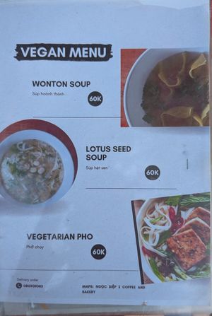 Menu Vegan 7 at NGỌC DIỆP 2 COFFEE AND BAKERY in Phu Quoc