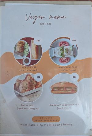 Menu Vegan 8 at NGỌC DIỆP 2 COFFEE AND BAKERY in Phu Quoc