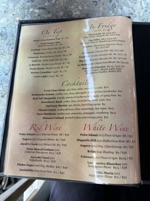 Menu 08/24  at Issac's Way in Fredericton