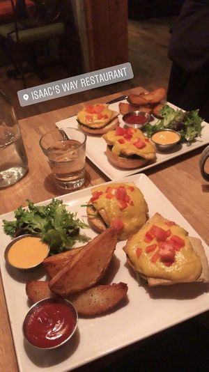 Smoked Tofu Benedict  at Issac's Way in Fredericton