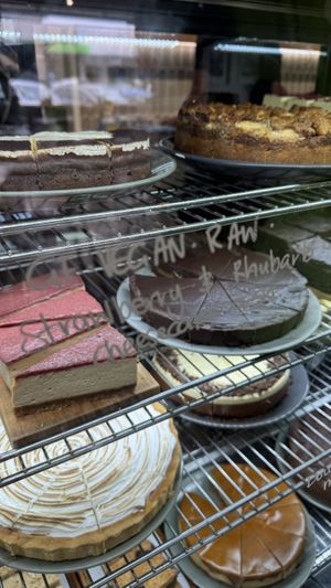 Gf vegan raw cakess  at Kefi in Taupo