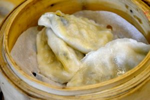 Steamed dumplings at Veggiezen Health Vegetarian Restaurant in Metro Manila