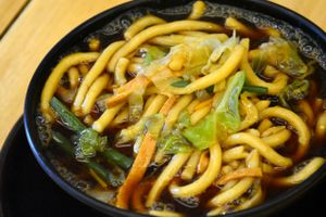 Lomi at Veggiezen Health Vegetarian Restaurant in Metro Manila