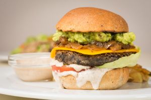 Guacamole Burger at Veggie Point in Prague