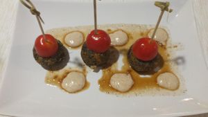 quinoa croquettes #starter at Veggie Point in Prague