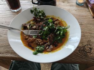 Roasted cauliflower steak at The Loft in Sidmouth