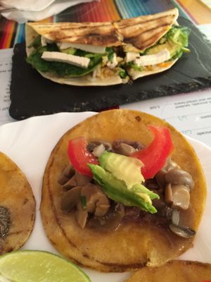 tacos & fajita at La Heladeria Mexicana in Barcelona