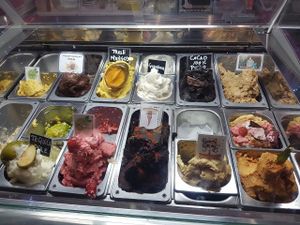 ALL of these flavors are vegan. Not just the sorbets. at La Heladeria Mexicana in Barcelona