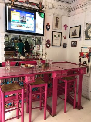 Inside at La Heladeria Mexicana in Barcelona