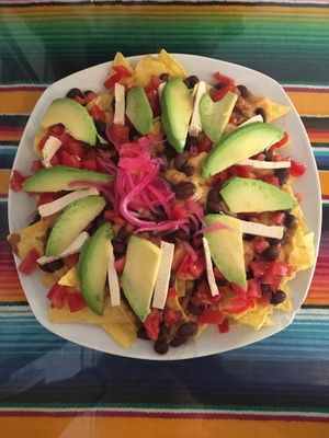 vegan nacho plate at La Heladeria Mexicana in Barcelona