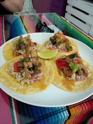 Burritos at La Heladeria Mexicana in Barcelona