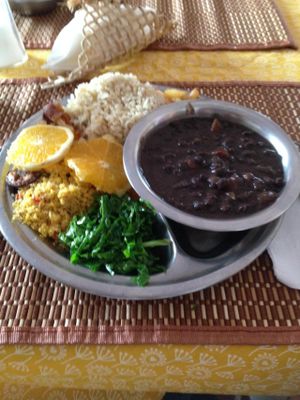 Feijoada - Wednesday's main dish at Govindas' Natural - Vrinda in Sao Paulo