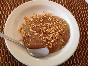 Chaski fest raw menu: chocolate mousse. at Govindas' Natural - Vrinda in Sao Paulo