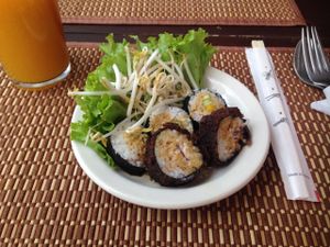 Sushi at Govindas' Natural - Vrinda in Sao Paulo