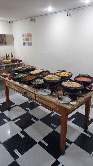 Warm dishes buffet at Vegg's Restaurante in Sao Paulo