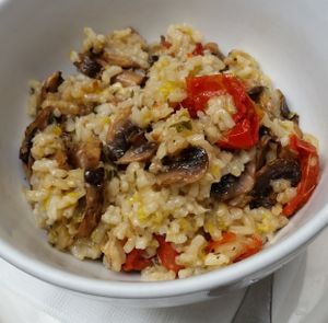 Vegan risotto of the day: mushroom and semi-dried tomato at Country Road Cafe in Perth