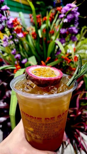 Passion Fruit tea at Hippie Vegan in Bangkok
