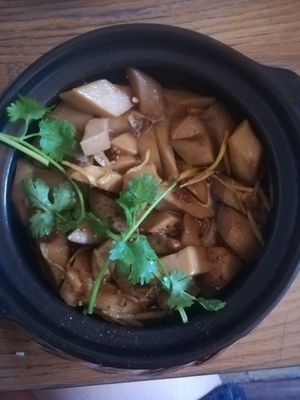King oyster mushroom with ginger at San May - Q1 in Ho Chi Minh City