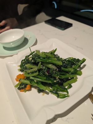 Seasonal greens at OISOI Bar & Restaurant in Sheffield