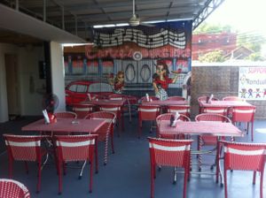 Upper floor at Ernie's Burgers in Sihanoukville