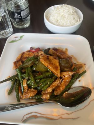Number 46. Stir-fried tofu with green beans instead of mushrooms. Delicious!   at Tofu Vegan in Brighton