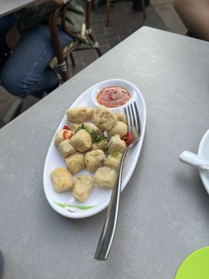Salt and pepper oyster mushrooms  at Tofu Vegan in Brighton