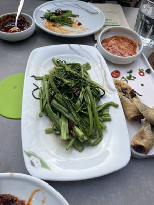 Water spinach   at Tofu Vegan in Brighton